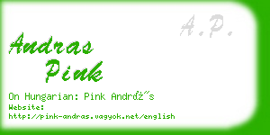 andras pink business card